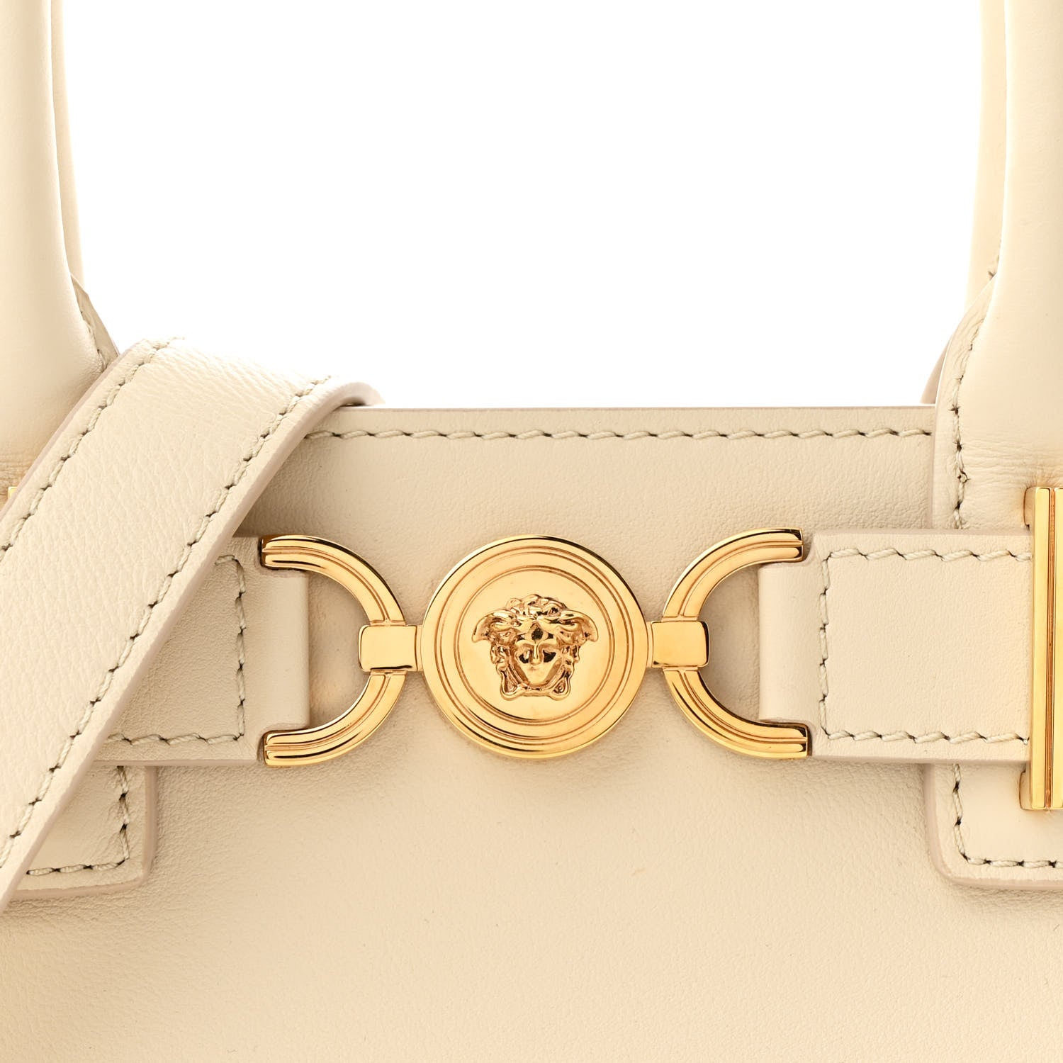 Versace Calfskin Small Medusa '95 Tote Bag Light Beige 8 of 10