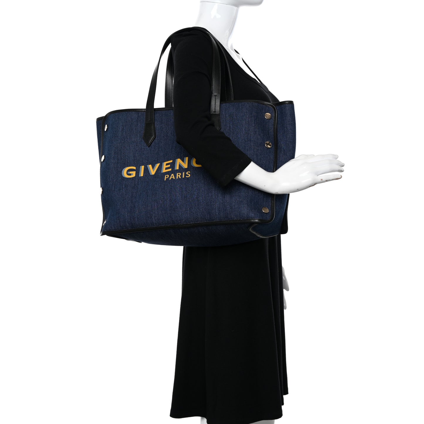 Denim Medium Logo Bond Shopper Tote Blue