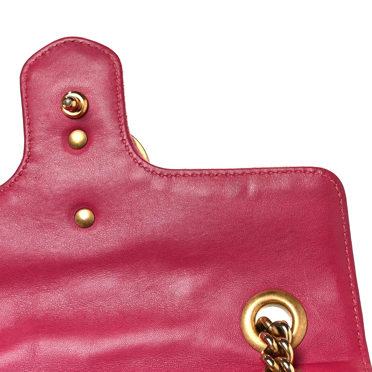 Velvet Matelasse Embroidered Mini GG Marmont Shoulder Bag Light Raspberry Rose