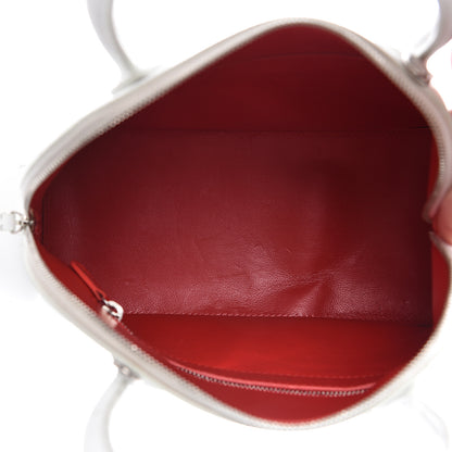 Balenciaga Signature Grained Calfskin Logo S Ville Top Handle Bag White 5 of 9