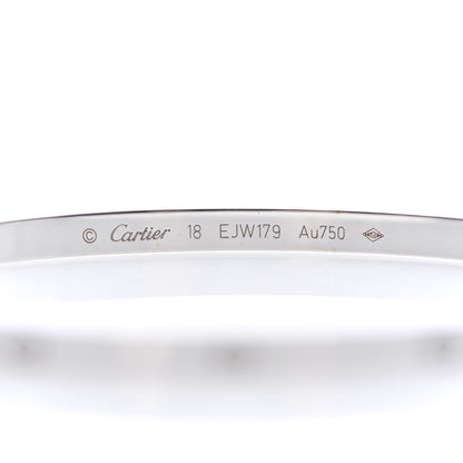 Cartier 18K White Gold Small LOVE Bracelet 18 4 of 6