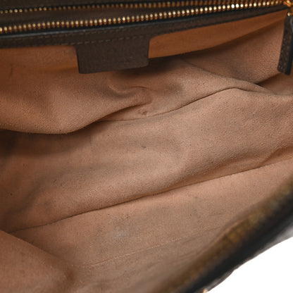 Gucci GG Supreme Monogram Web Small Ophidia Top Handle Shoulder Bag Brown 5 of 14