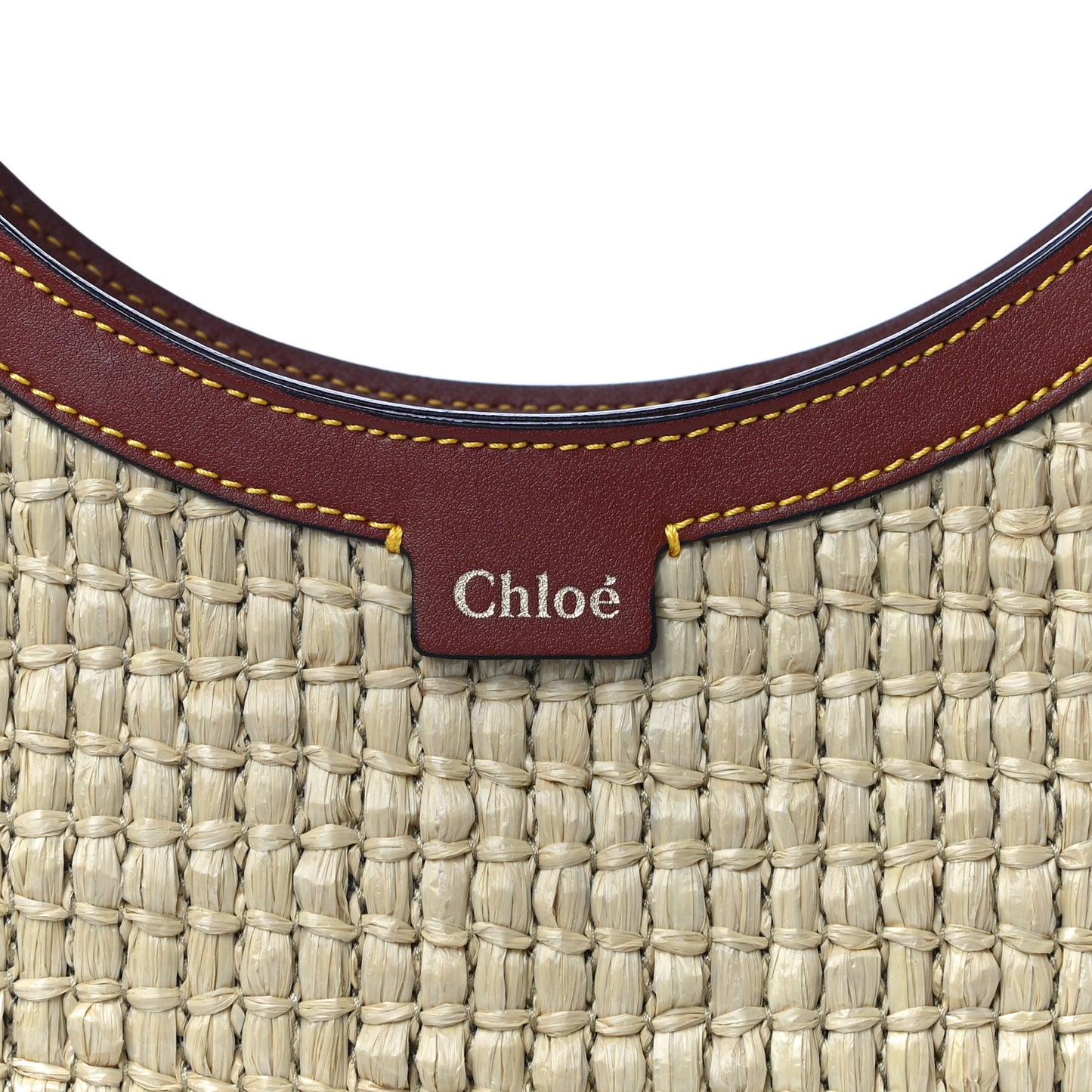 Calfskin Raffia Embroidered Small Darryl Crossbody Brown