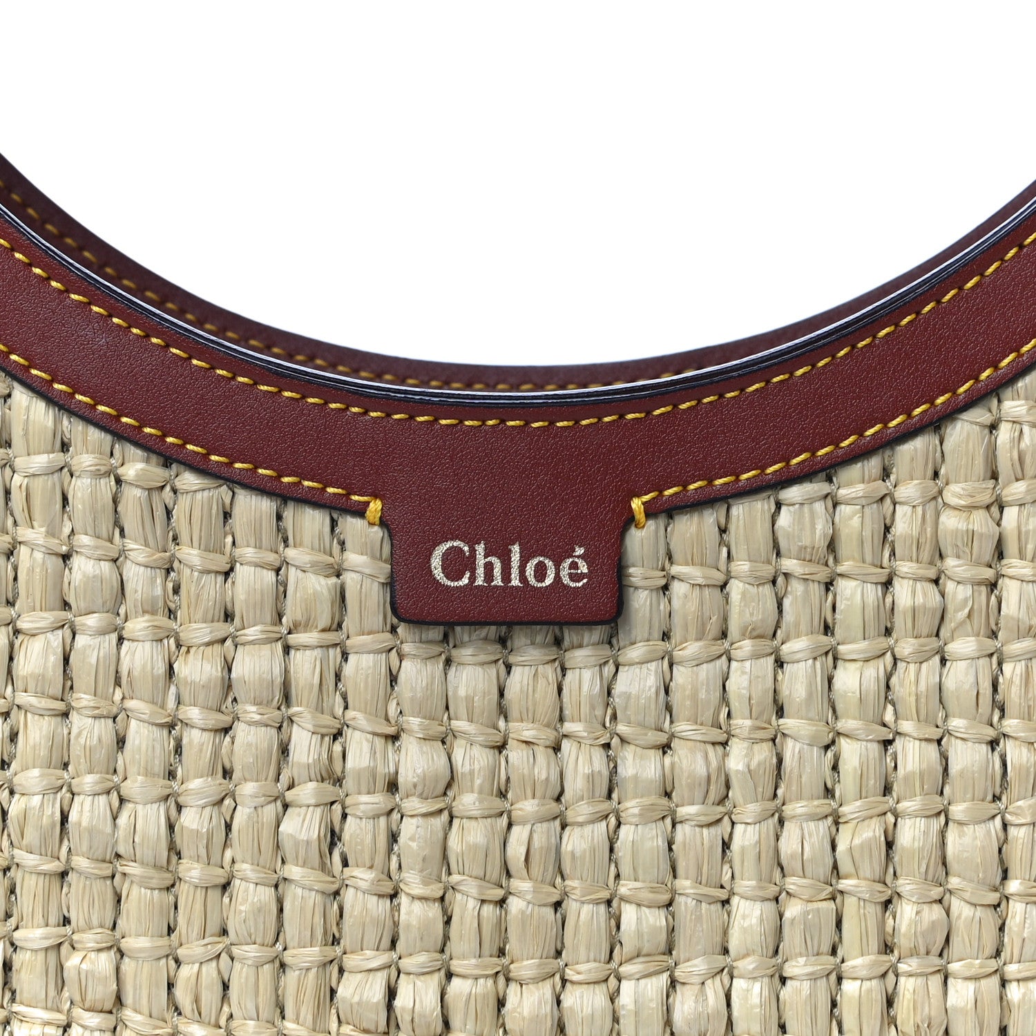 Chloe Calfskin Raffia Embroidered Small Darryl Crossbody Brown 10 of 10