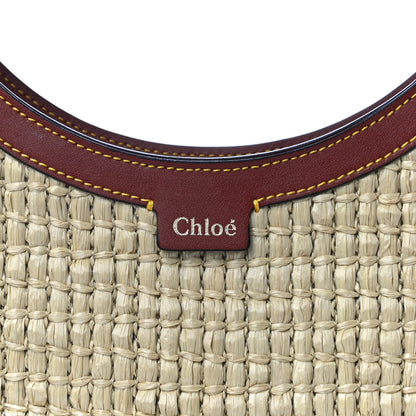 Chloe Calfskin Raffia Embroidered Small Darryl Crossbody Brown 10 of 10