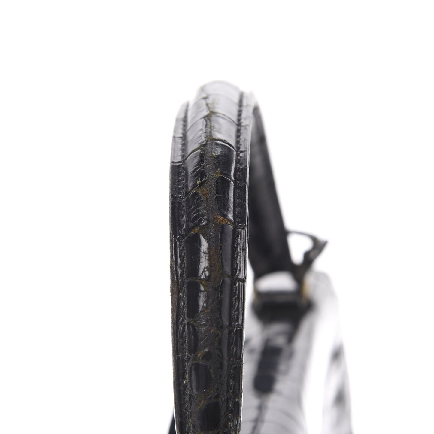 Shiny Porosus Crocodile Kelly Sellier 32 Black