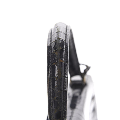 Hermes Shiny Porosus Crocodile Kelly Sellier 32 Black 48 of 50