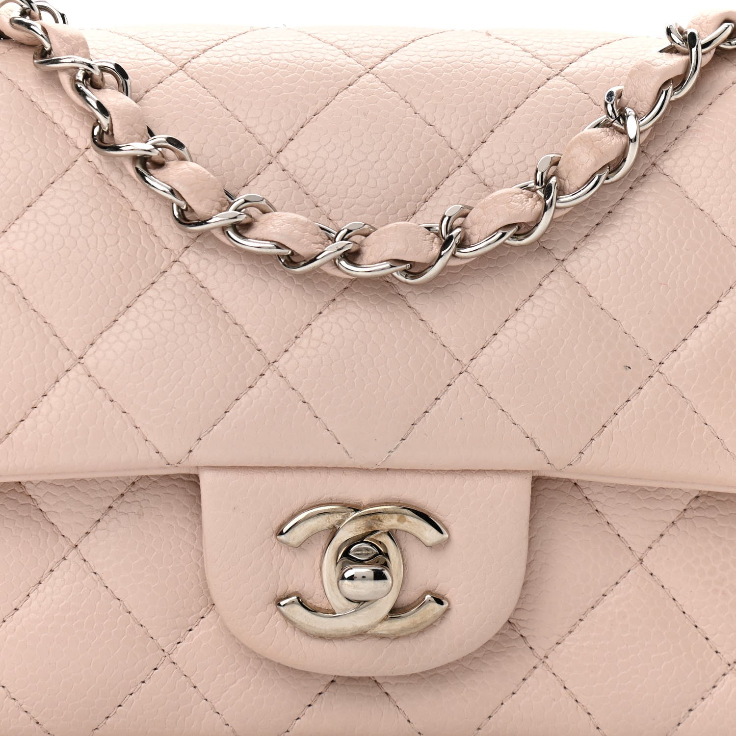 Chanel Caviar Quilted Mini Rectangular Flap Light Pink 8 of 10