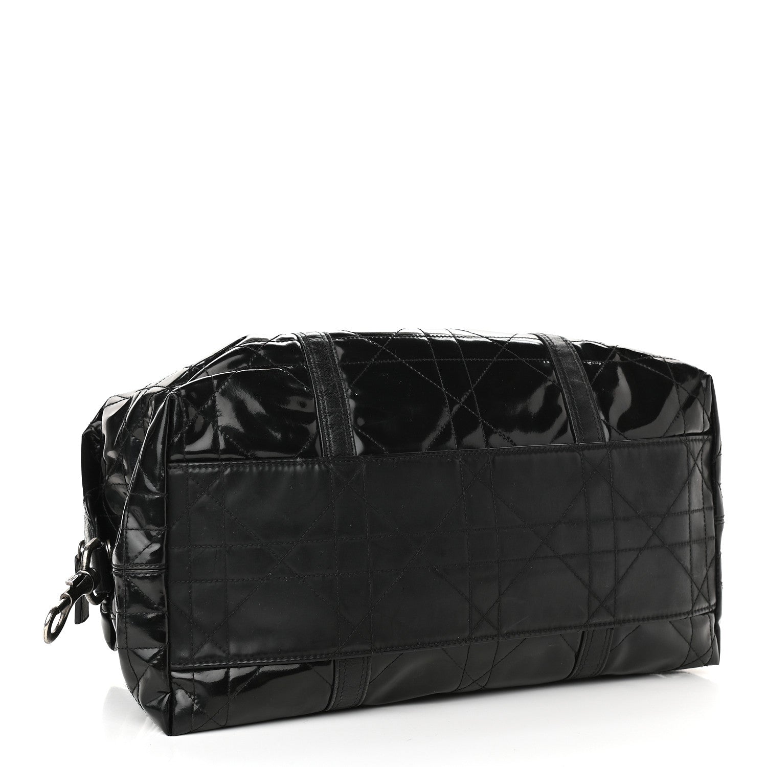 Christian Dior Vinyl Cannage Duffle Black 4 of 11
