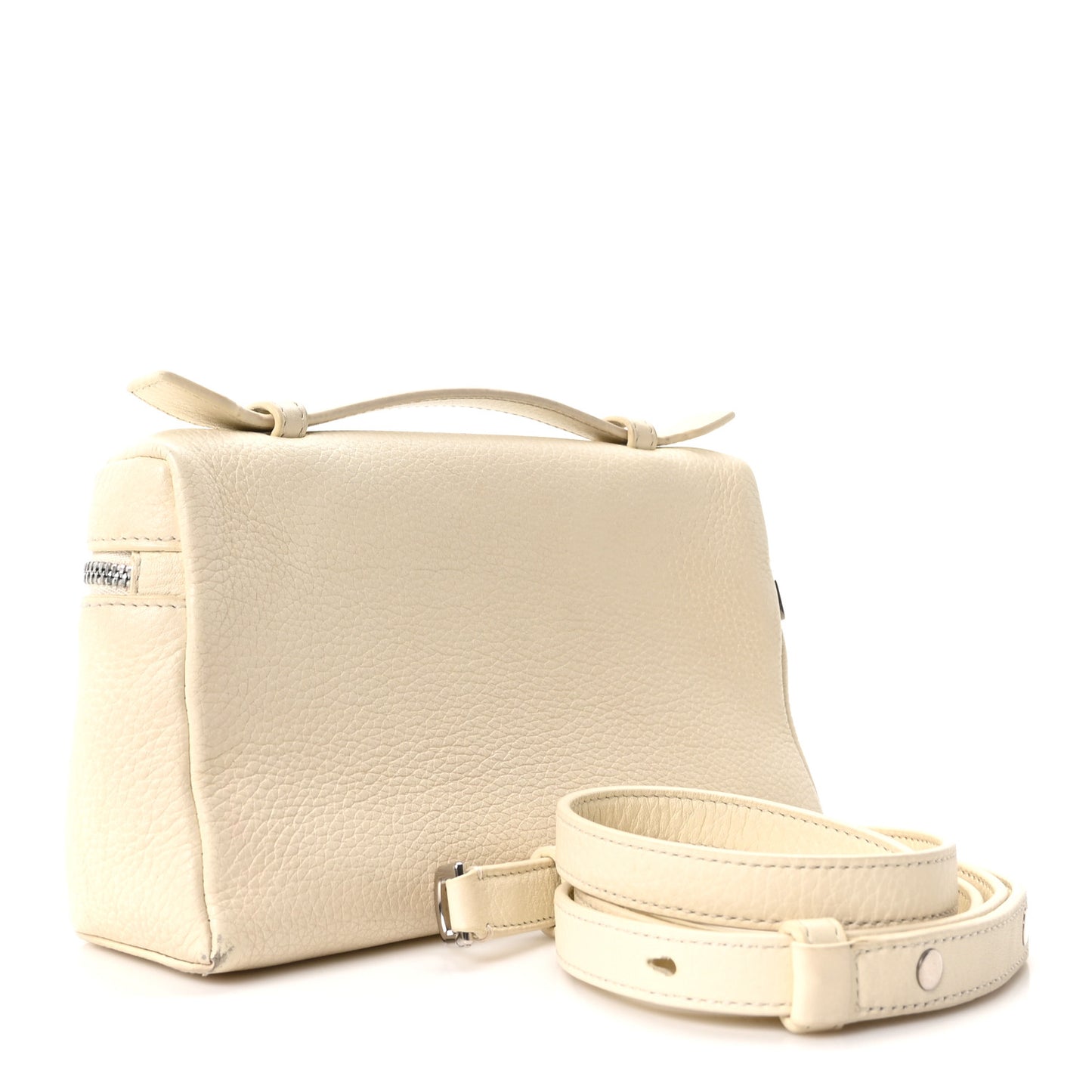 Grained Calfskin L19 Extra Pocket Pouch Whisper White