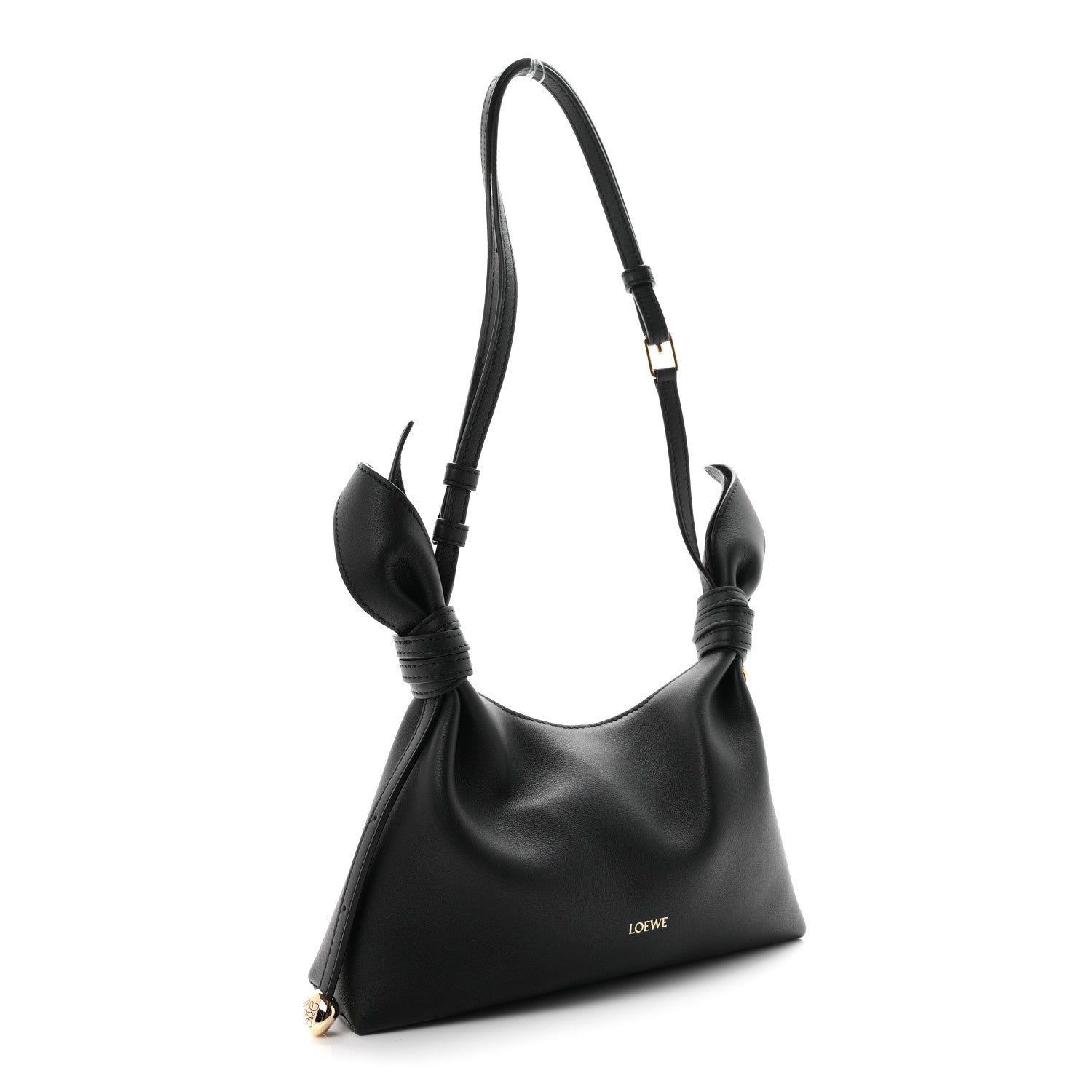 Loewe Smooth Calfskin Mini Scarf Shoulder Bag Black 3 of 10