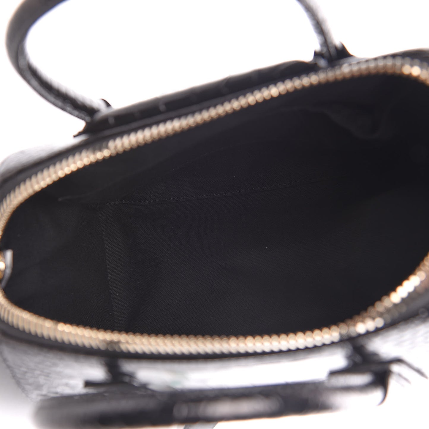 Calfskin Crocodile Embossed Small Antigona Black