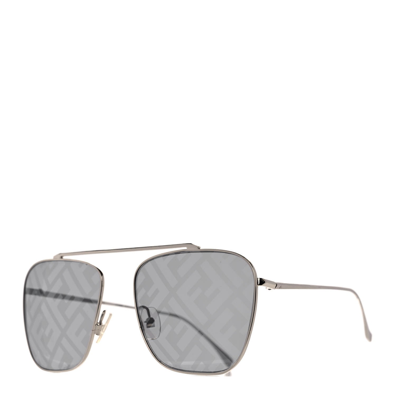 Fendi Metal Aviator Sunglasses FF0406/S Silver 1 of 7