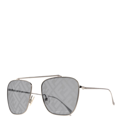 Fendi Metal Aviator Sunglasses FF0406/S Silver 1 of 7