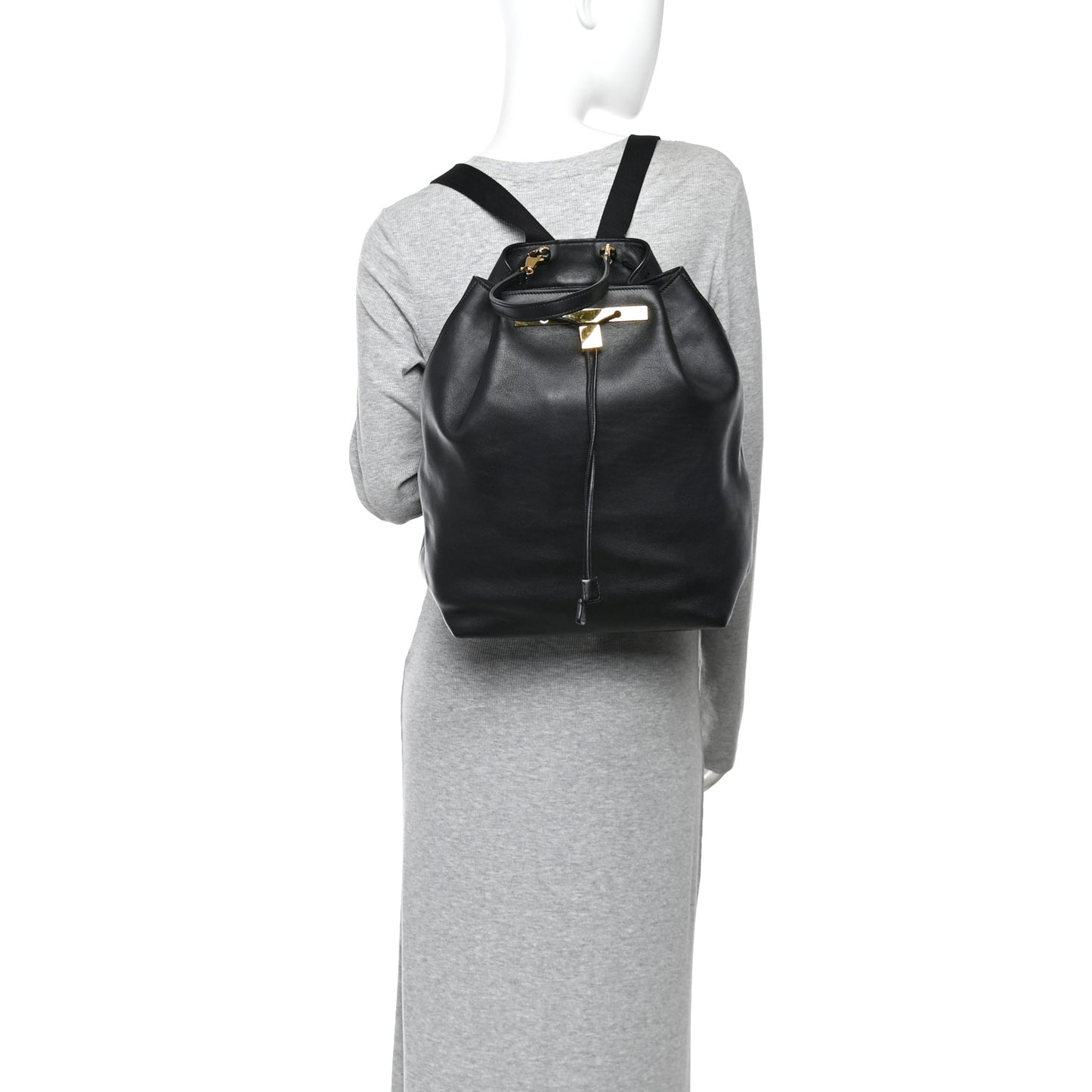 Grained Calfskin Backpack 11 Black
