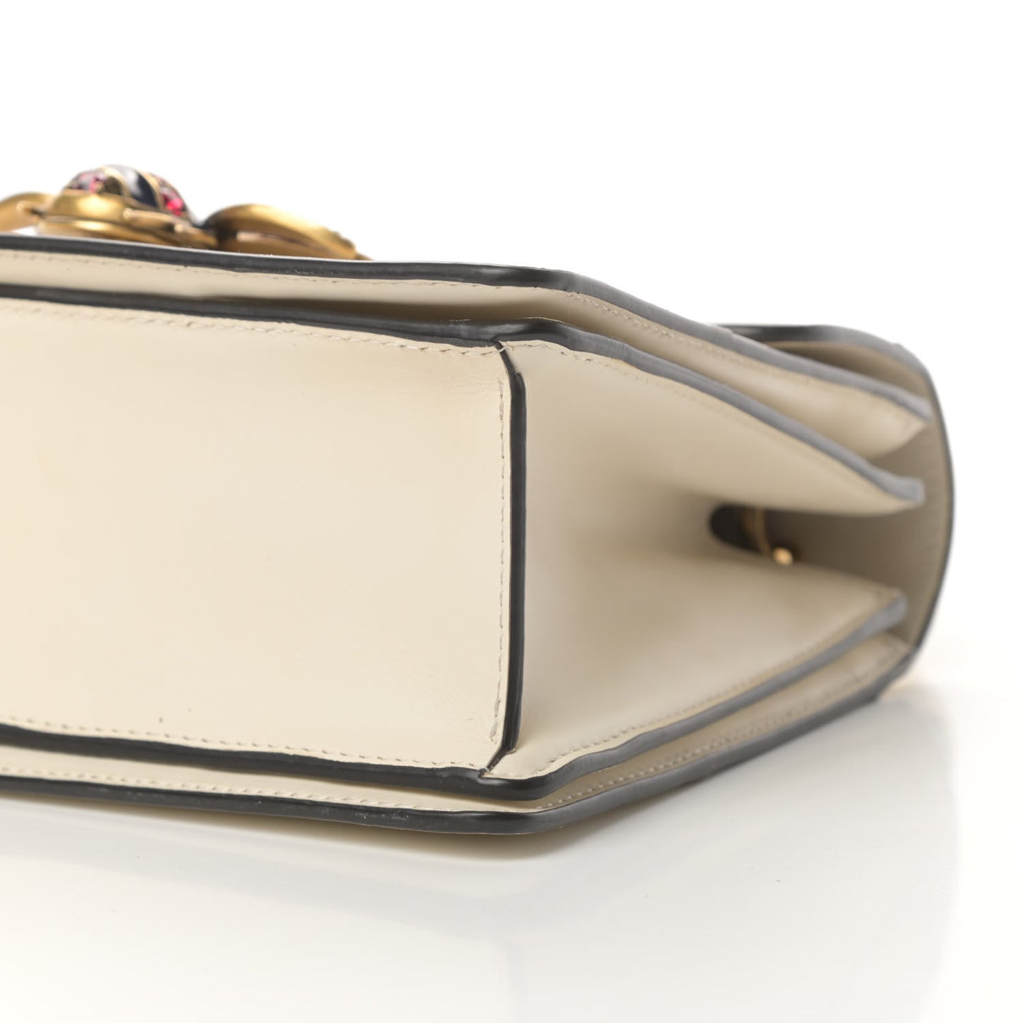 Calfskin Small Queen Margaret Top Handle Bag Mystic White