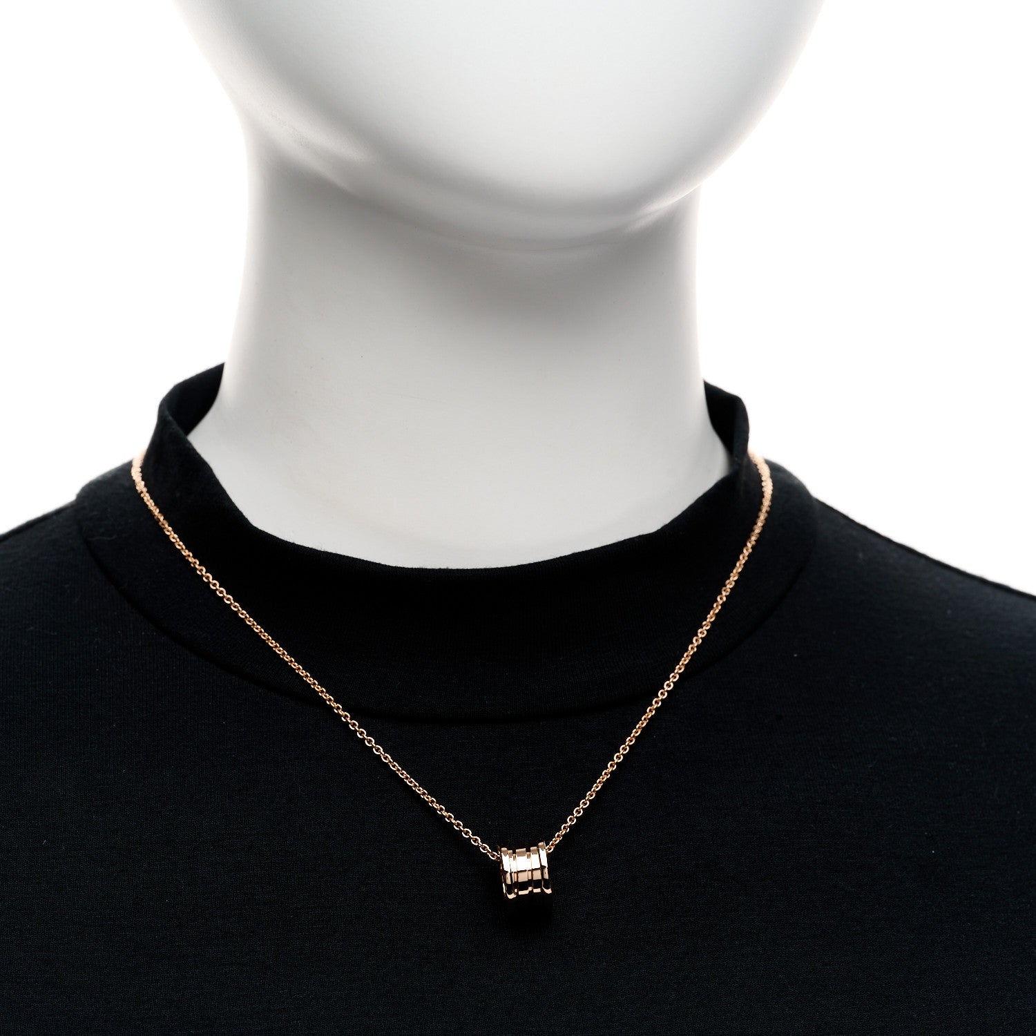 Bulgari 18K Rose Gold B.Zero1 Pendant Necklace 2 of 6