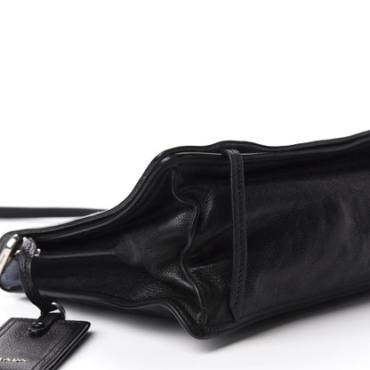 Prada Glace Calf Etiquette Flap Black Astrale 6 of 10