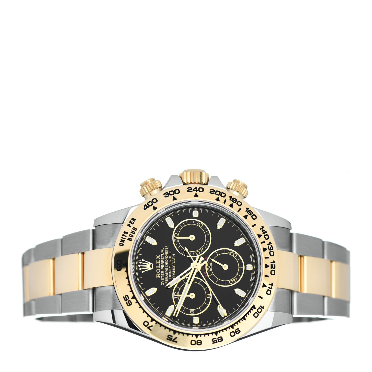 Stainless Steel 18K Yellow Gold 40mm Oyster Perpetual Cosmograph Daytona Watch Black 116503