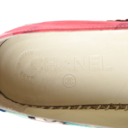 Chanel Patent Fabric CC Espadrilles 39 Multicolor Black 8 of 10