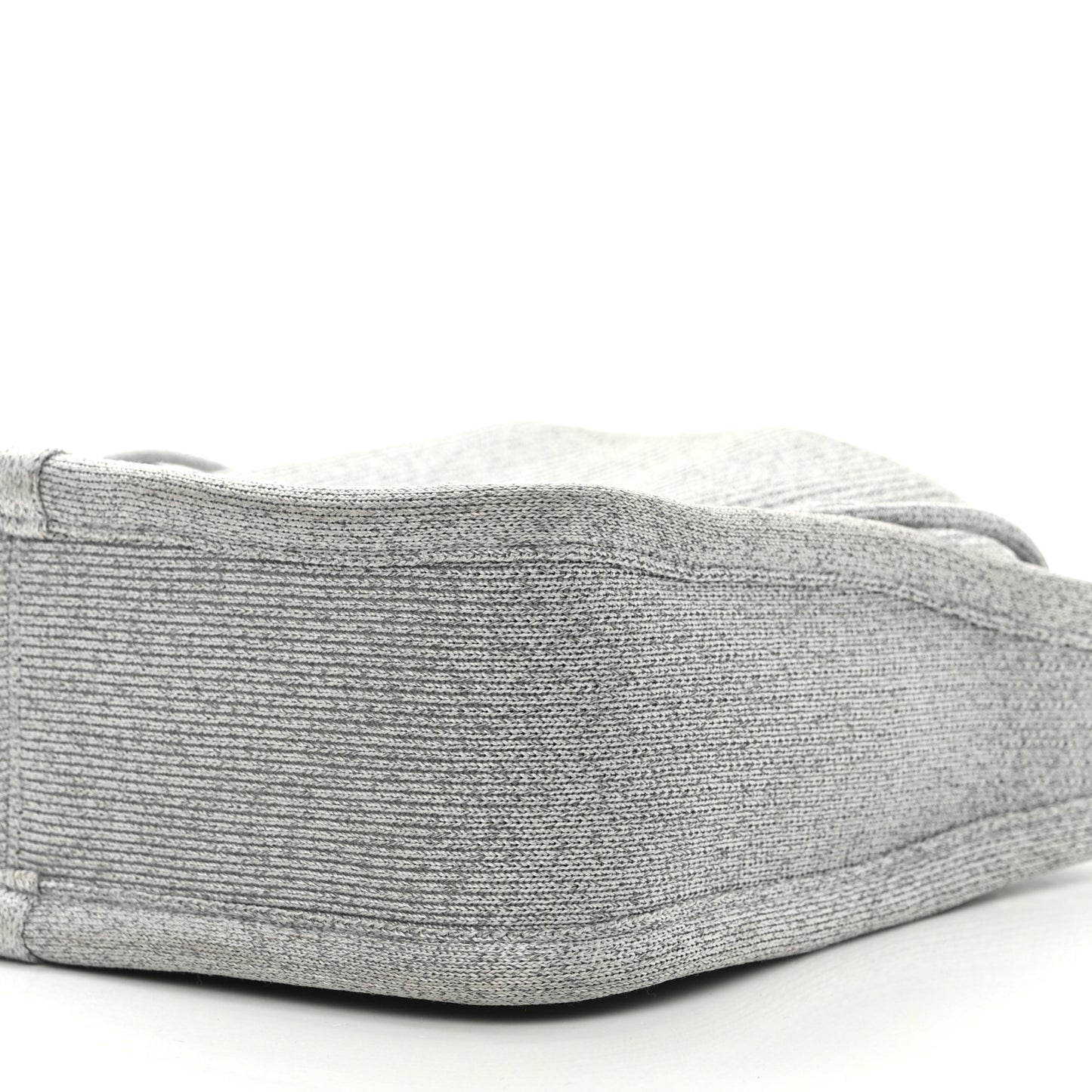 Metallic Ribbed Knit Small Ryan Bag Silver