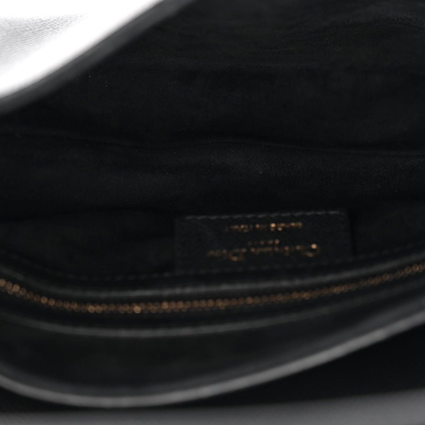 Grained Calfskin Saddle Bag Black