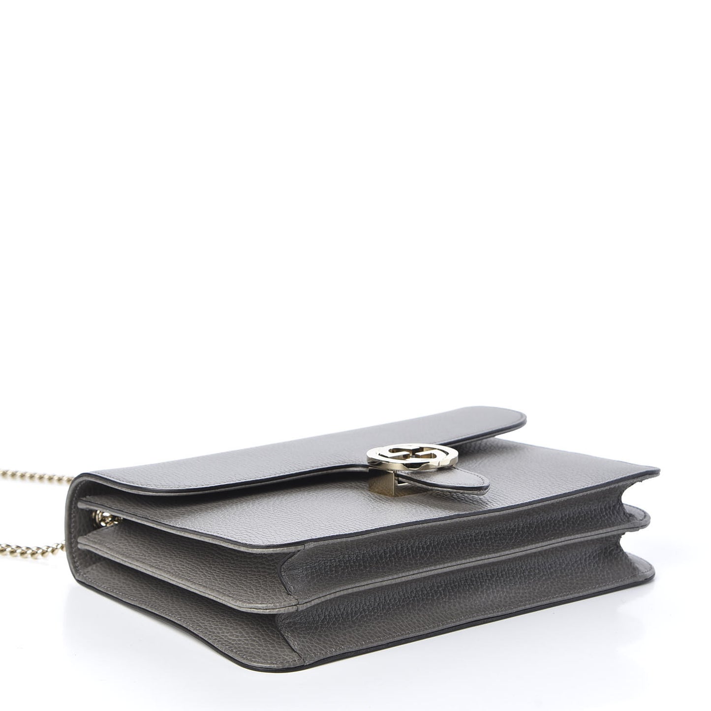 Dollar Calfskin Interlocking G Shoulder Bag Loess