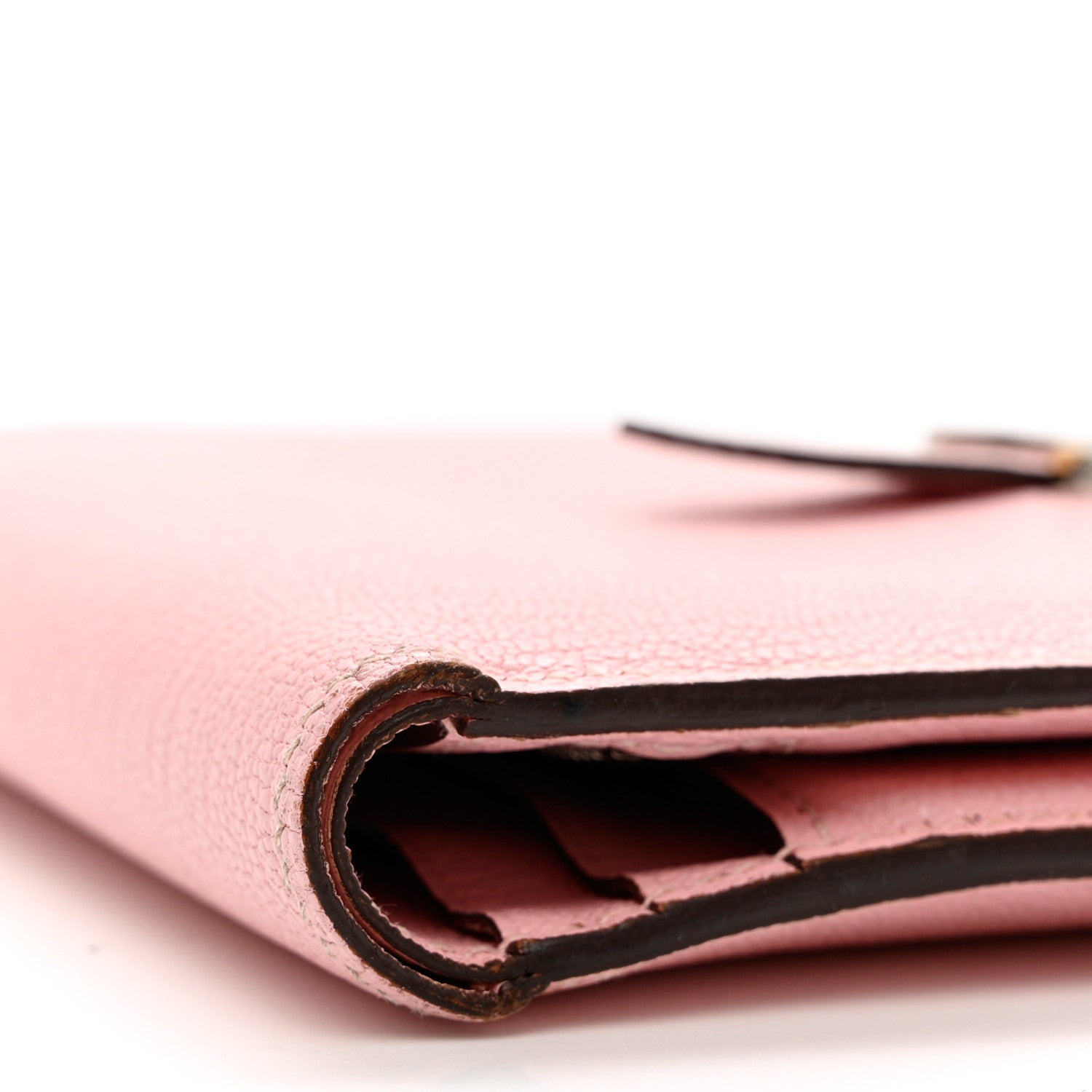 Hermes Chevre Mysore Bearn Compact Wallet Rose Sakura 7 of 10