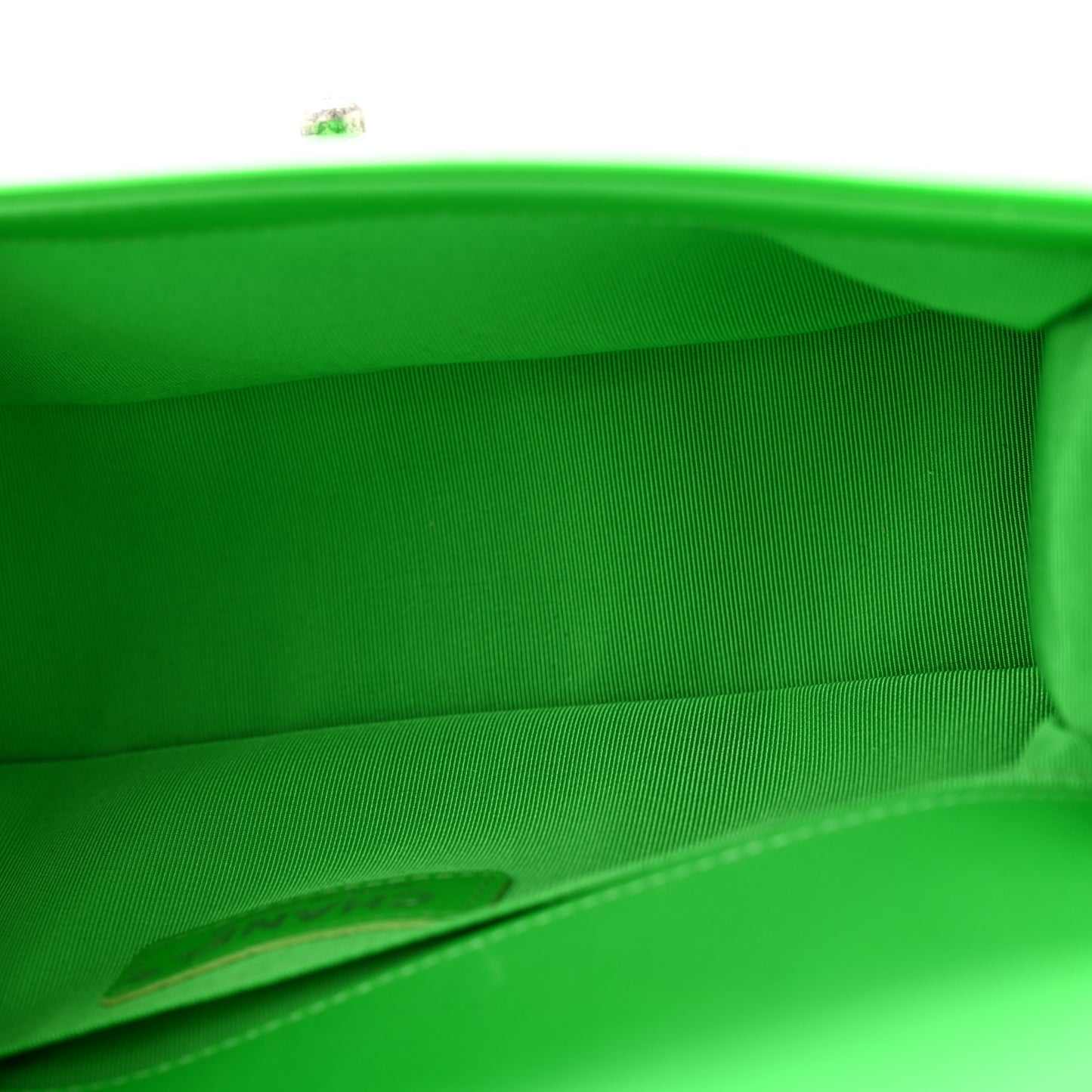 Patent Quilted Medium Boy Flap Green