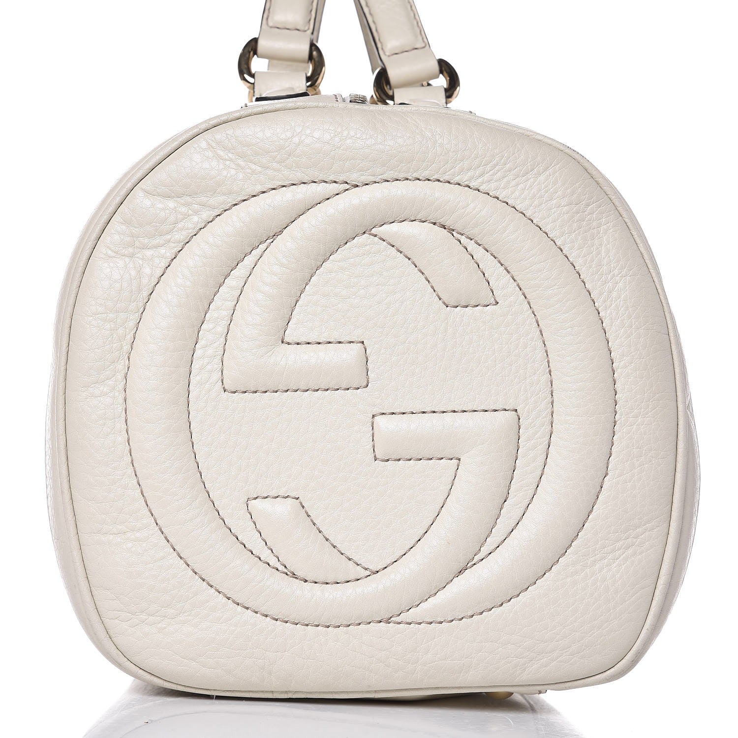 Gucci Pebbled Calfskin Medium Soho Boston Off White 19 of 21