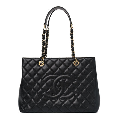 Chanel Caviar Quilted Grand Shopping Tote GST Black 1 of 5