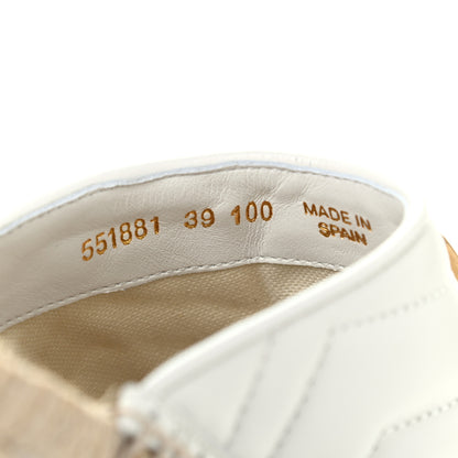 Gucci Nappa Matelasse GG Marmont Espadrille Slippers 39 Great White 9 of 16
