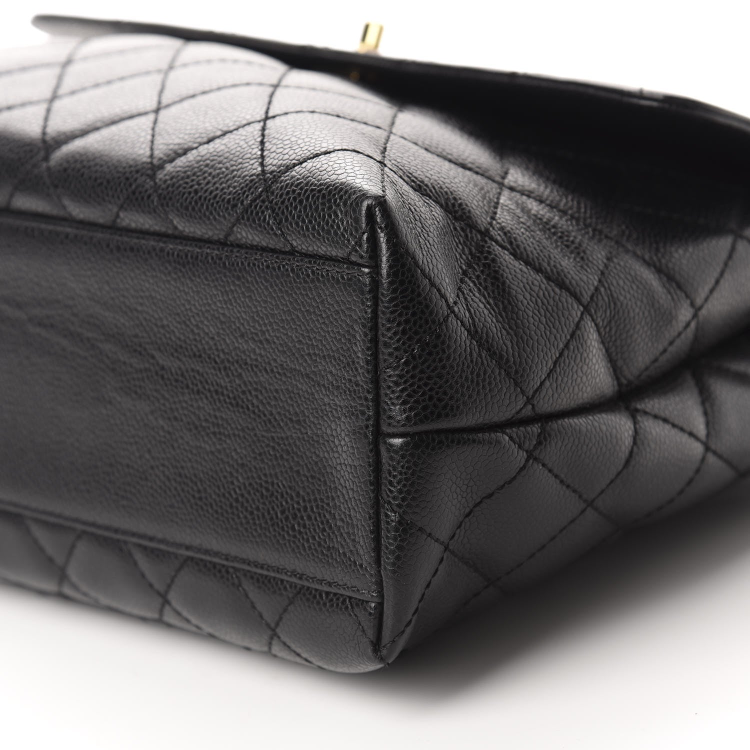 Chanel Caviar Quilted Jumbo Kelly Flap Black 7 of 13