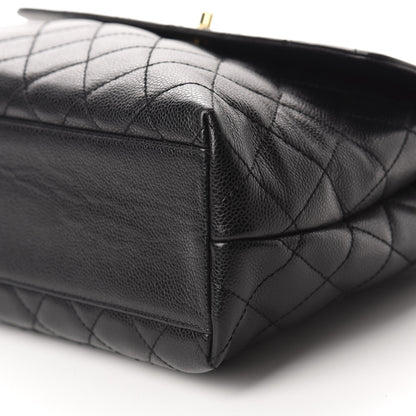 Chanel Caviar Quilted Jumbo Kelly Flap Black 7 of 13