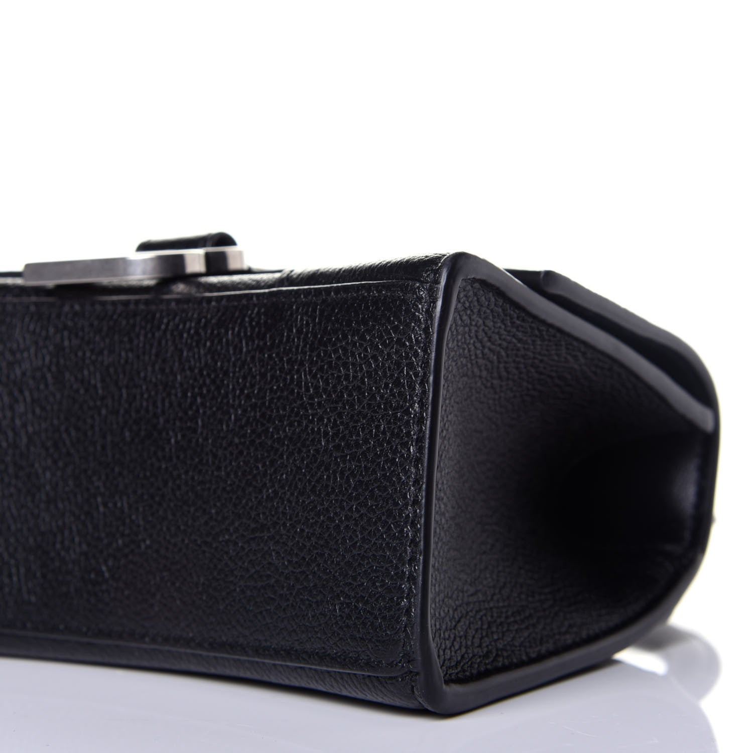 Balenciaga Grained Calfskin Hourglass Top Handle Bag XS Black 10 of 10