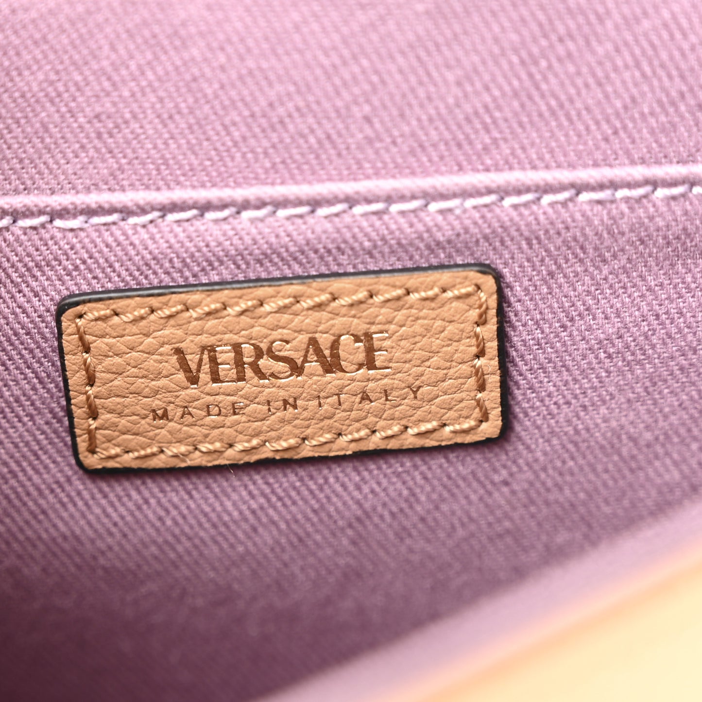 Grained Calfskin La Medusa Flap Shoulder Bag Brown