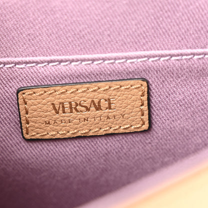 Versace Grained Calfskin La Medusa Flap Shoulder Bag Brown 6 of 10