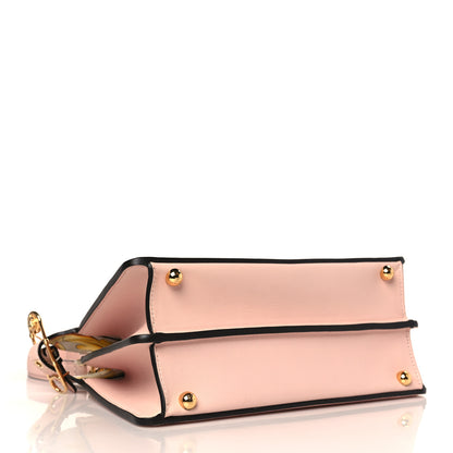 Fendi X VERSACE Vitello Seta Nappa Fendace FF Baroque Small Peekaboo I SEE U Satchel Rosa Confetto White Gold 4 of 10