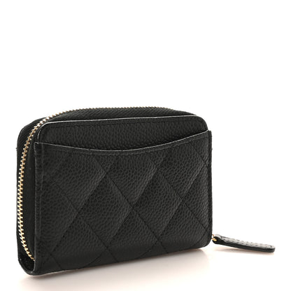 Chanel Caviar Quilted Zip Coin Purse Black 3 of 7