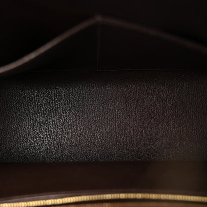 Hermes Chevre de Coromandel Kelly Sellier 35 Chocolate 5 of 12