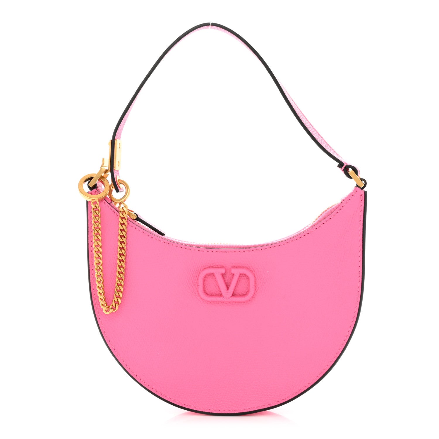 Valentino Garavani Grainy Calfskin Mini Vlogo Hobo Bag Feminine Pink 1 of 12