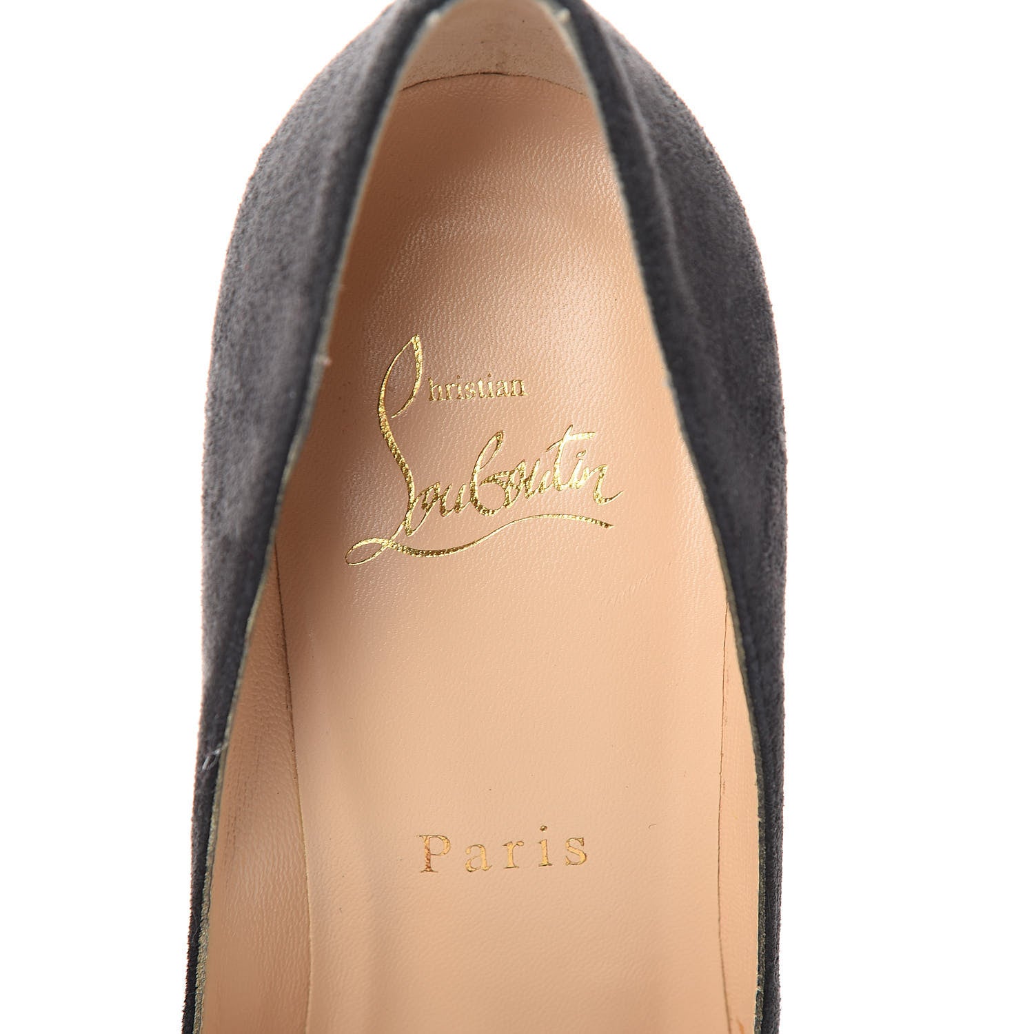 Christian Louboutin Veau Velours Pigalle Follies 100 Pumps 37 Charbon 7 of 10