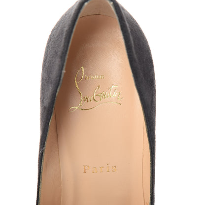 Christian Louboutin Veau Velours Pigalle Follies 100 Pumps 37 Charbon 7 of 10