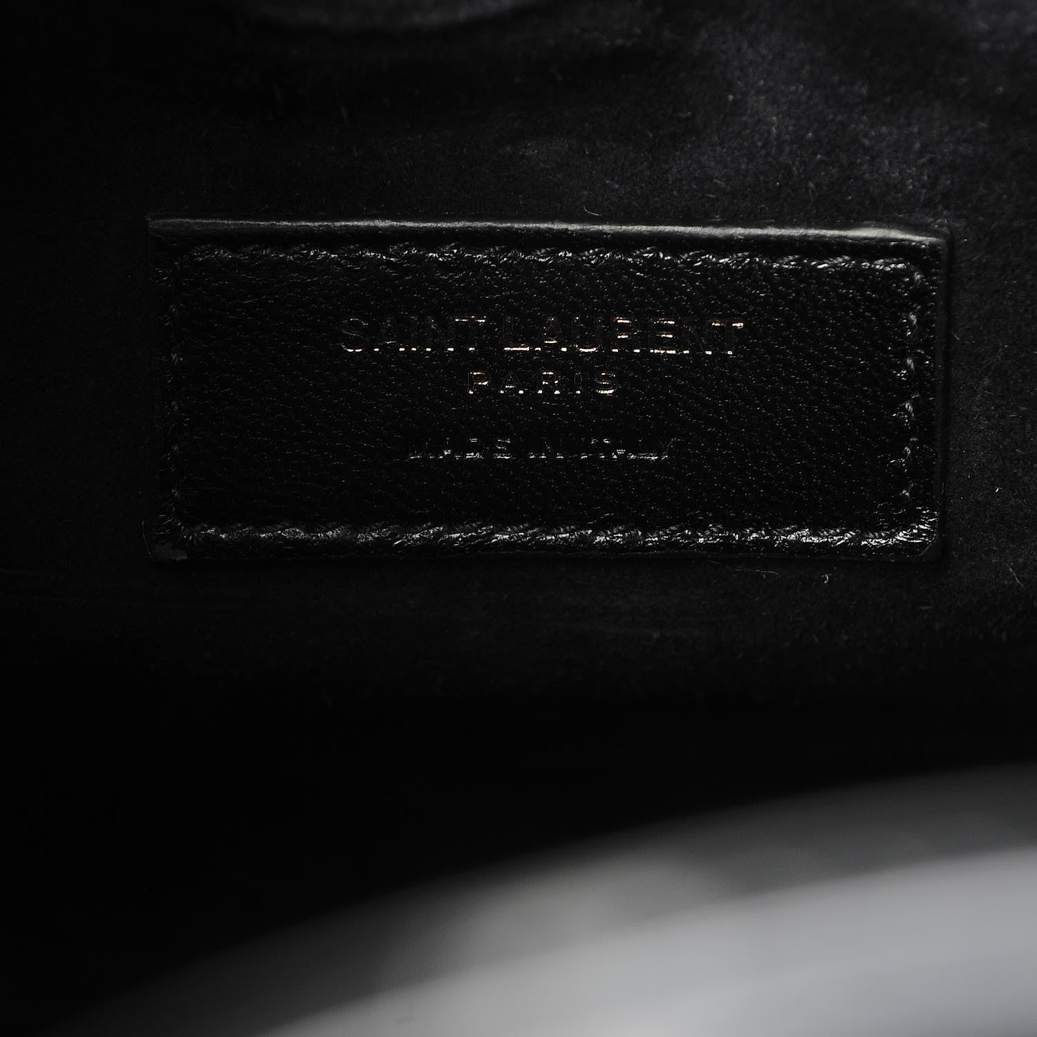 Saint Laurent Ribbed Patent Calfskin Baby Sac De Jour Black 7 of 7
