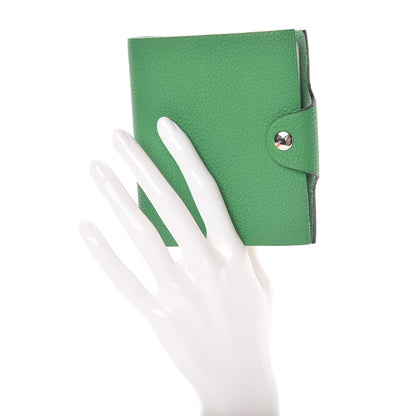 Hermes Taurillon Clemence Ulysse Mini Notebook Bambou 2 of 8