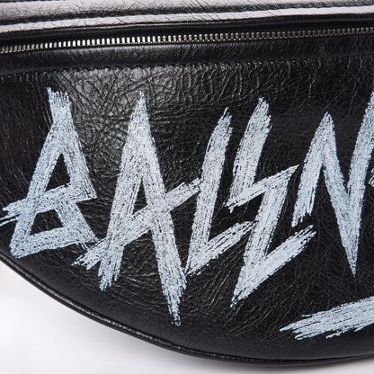 Balenciaga Agneau Arena Graffiti All Over XS Souvenir Belt Bag Black White 7 of 11