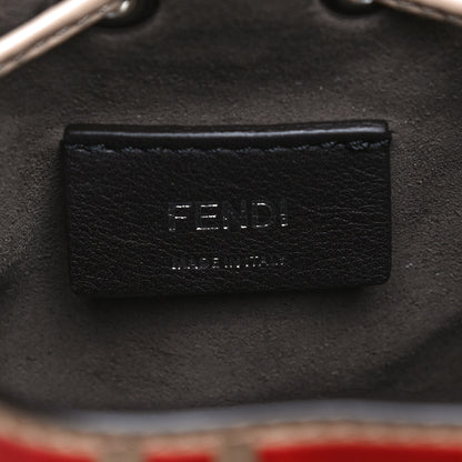 Fendi Vitello Liberty F is Fendi FF Embossed Mini Mon Tresor Bucket Bag Amido Fiamma 7 of 10