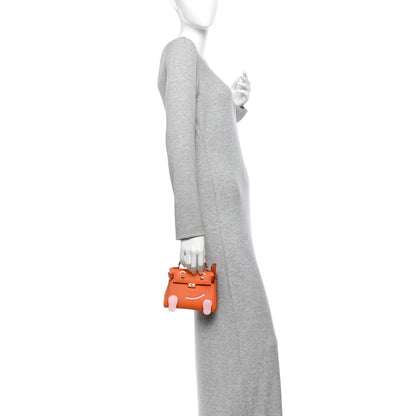 Hermes Swift Quelle Idole Kelly Doll Handbag Orange Rose Sakura 2 of 10