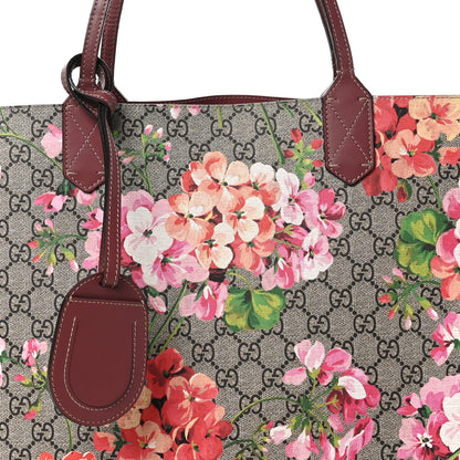 Gucci GG Supreme Monogram Blooms Medium Reversible Tote Beige Multicolor Dry Rose 11 of 19