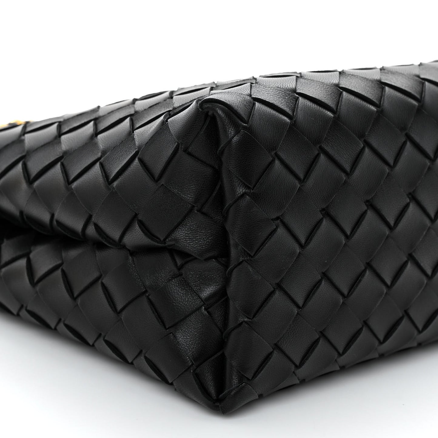 Nappa Intrecciato Small Andiamo With Chain Shoulder Bag Black
